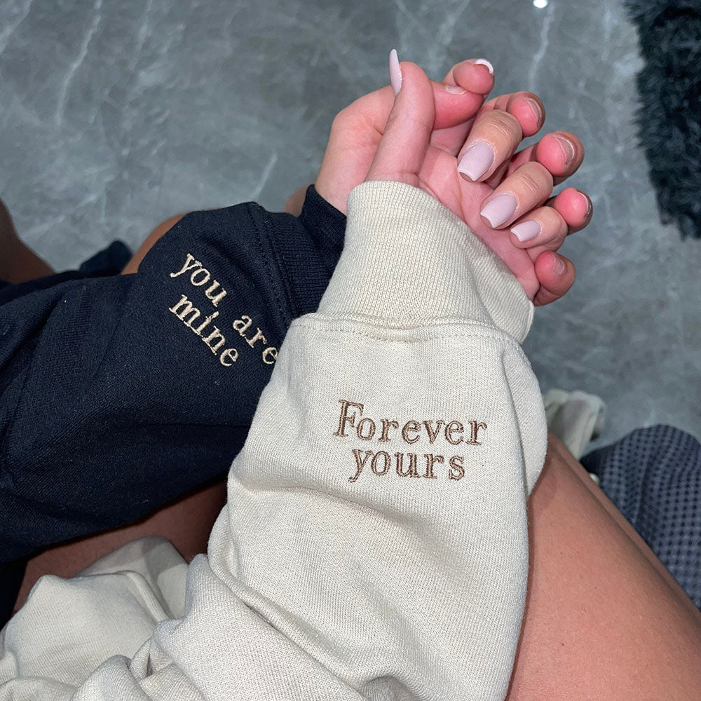 Personalized Embroidered Matching Sweatshirt Couple Gifts