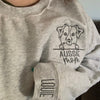 Embroidered Pet Outline Sweatshirt Hoodie With Pet Names Gift For Dog Mom Pet Lover
