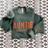 Embroidered Faux Tooled Leather Western Vibes AUNT Sweatshirt Hoodie Mothers Day Gift for MAMA WIFE AUNTIE GRANDMA