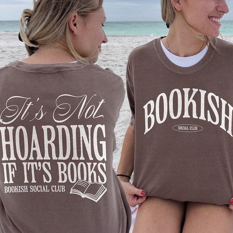 It's Not Hoarding If It's Books Shirt Sweatshirt Oversized Retro Reader Bookish Gift For Book Lover