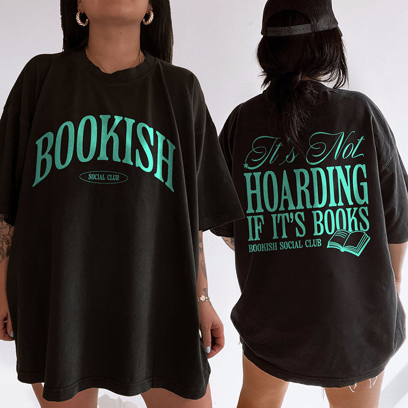 It's Not Hoarding If It's Books Sweatshirt Shirt Oversized Retro Reader Bookish Gift For Book Lover