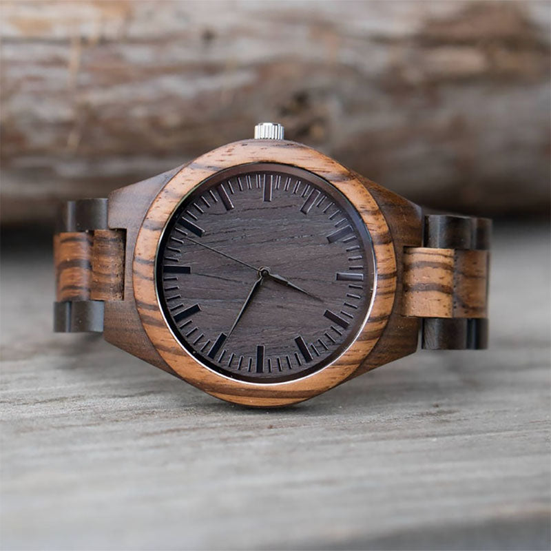 Personalized Men's Engraved Wooden Watch Valentine's Day Anniversary Gifts for Him