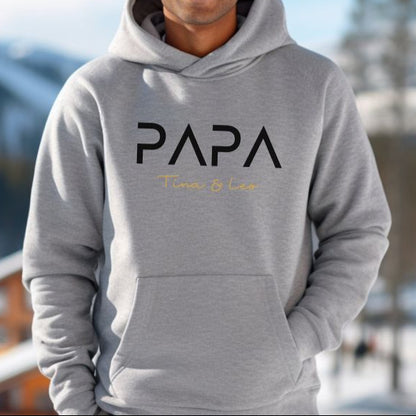 Personalized PAPA Hoodie with Kid's Names Father's Day Gift