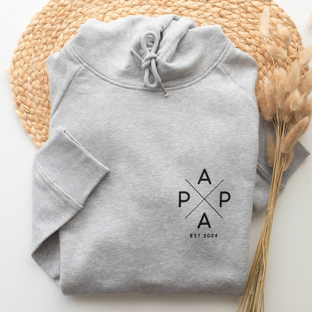 Personalized PAPA Hoodie with Kid's Names Father's Day Gift New Dad Gift