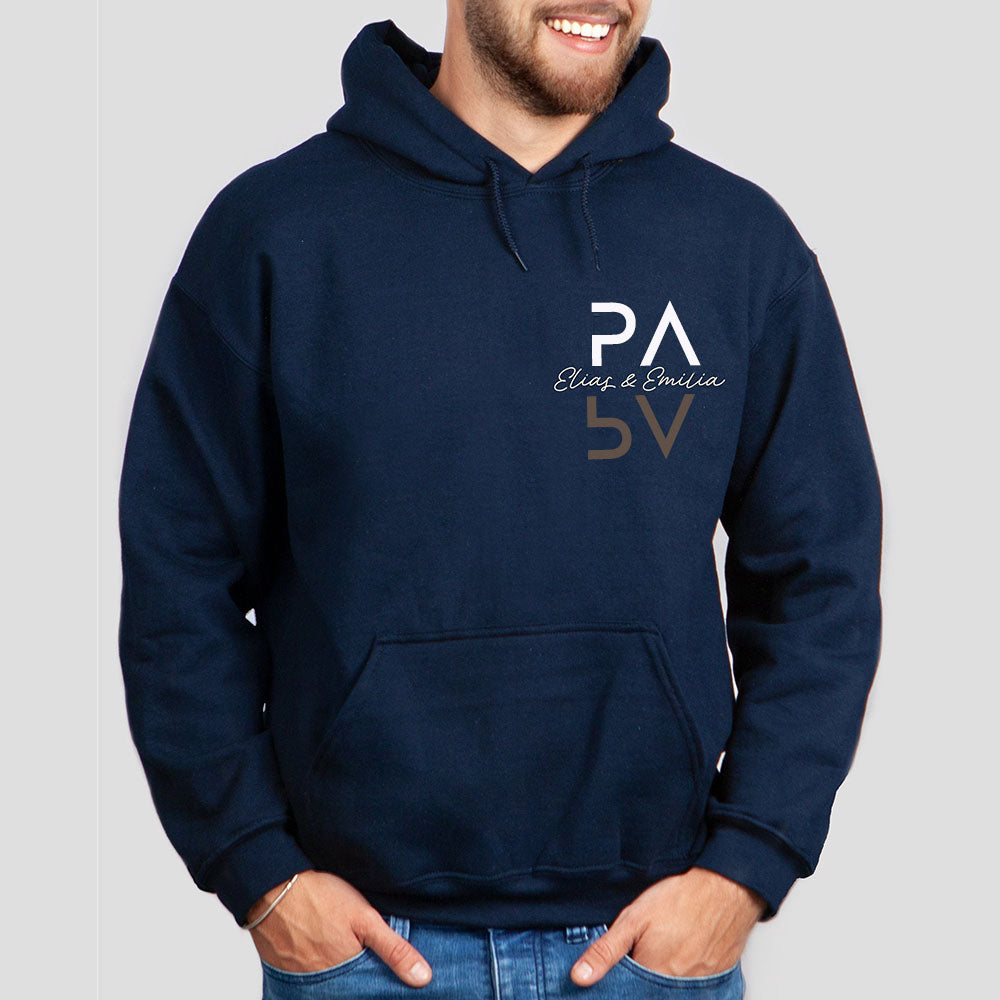 Personalized DAD Sweatshirt Hoodie with Kid's Names Father's Day Gift