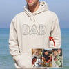 Personalized Embroidered DAD Sweatshirt Hoodie with Custom Portrait Collage for Father's Day