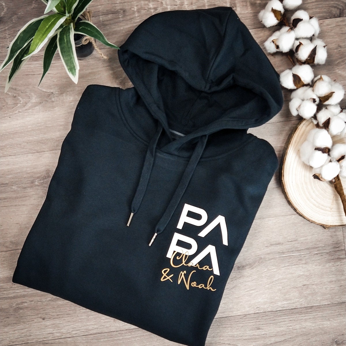 Personalized PAPA Sweatshirt Hoodie Kid's Names Father's Day Gift New Dad Gift