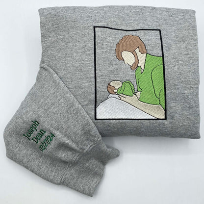 Personalized Embroidered Father and Son/Daughter Hoodie Gift for Dad