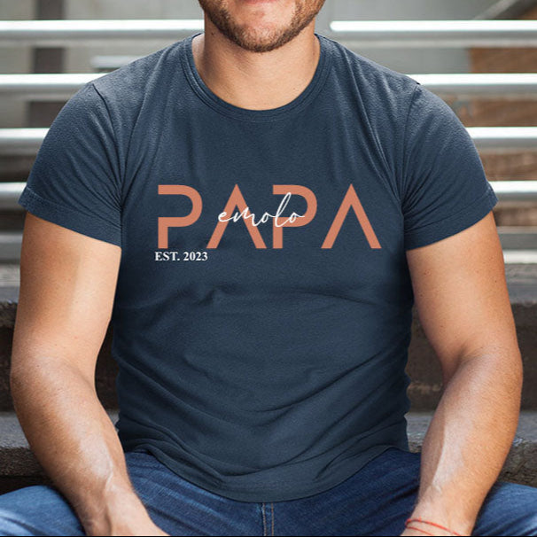 Personalized DAD T-shirt with Kid's Names Father's Day Gift For Dad