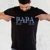 Personalized Embroidered PAPA Sweatshirt Hoodie with Name and Year Father's Day Gift  For Him