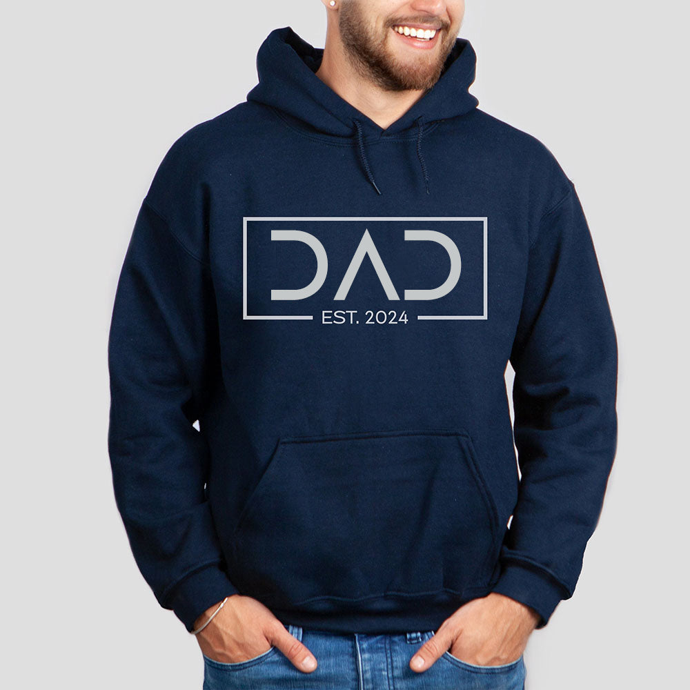 Personalized PAPA EST Hoodie with Kid's Names On Sleeve Father's Day Gift For Him