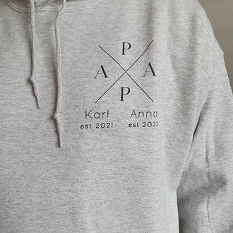 Personalized PAPA Hoodie with Name and Year Father's Day Gift