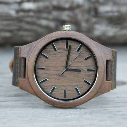 Personalized Men's Engraved Wooden Anniversary Watch Gifts From Wife