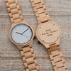 Personalized To the Moon and Back Men's Engraved Wooden Anniversary Watch Valentine's Day Gifts From Wife