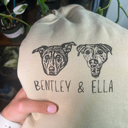 Custom Embroidered Pet Sweatshirt with Name Gifts for Pet Lovers