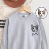 Custom Embroidered Pet Sweatshirt with Name Personalized Dog Cat Pullover Gifts for Pet Lovers